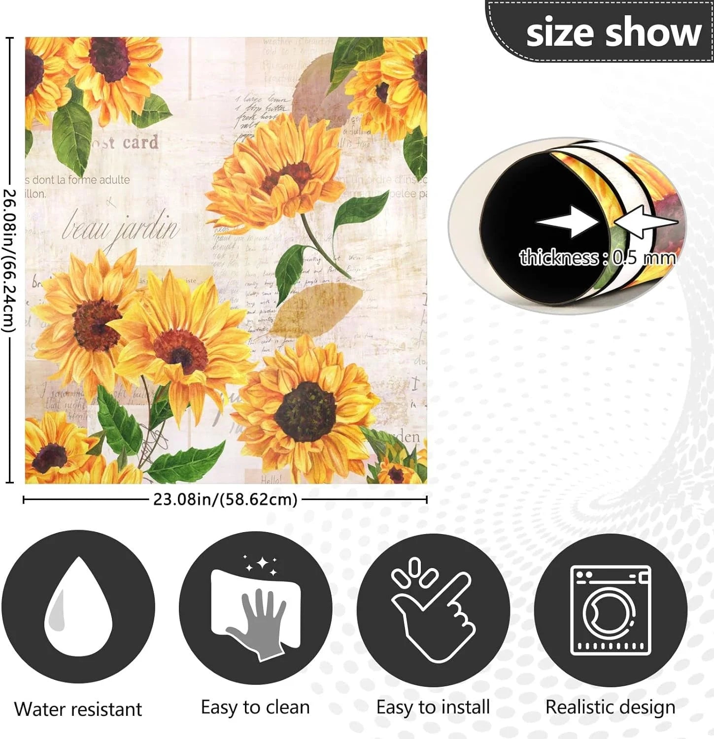 Sunflower Dishwasher Magnet Cover 23"Wx26"H I658548