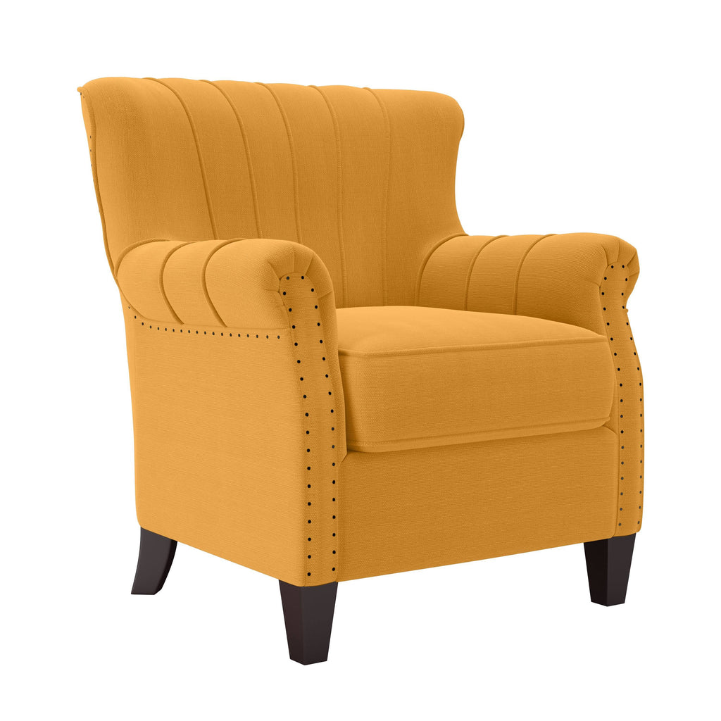 Mustard Yellow Linen Armchair W369310