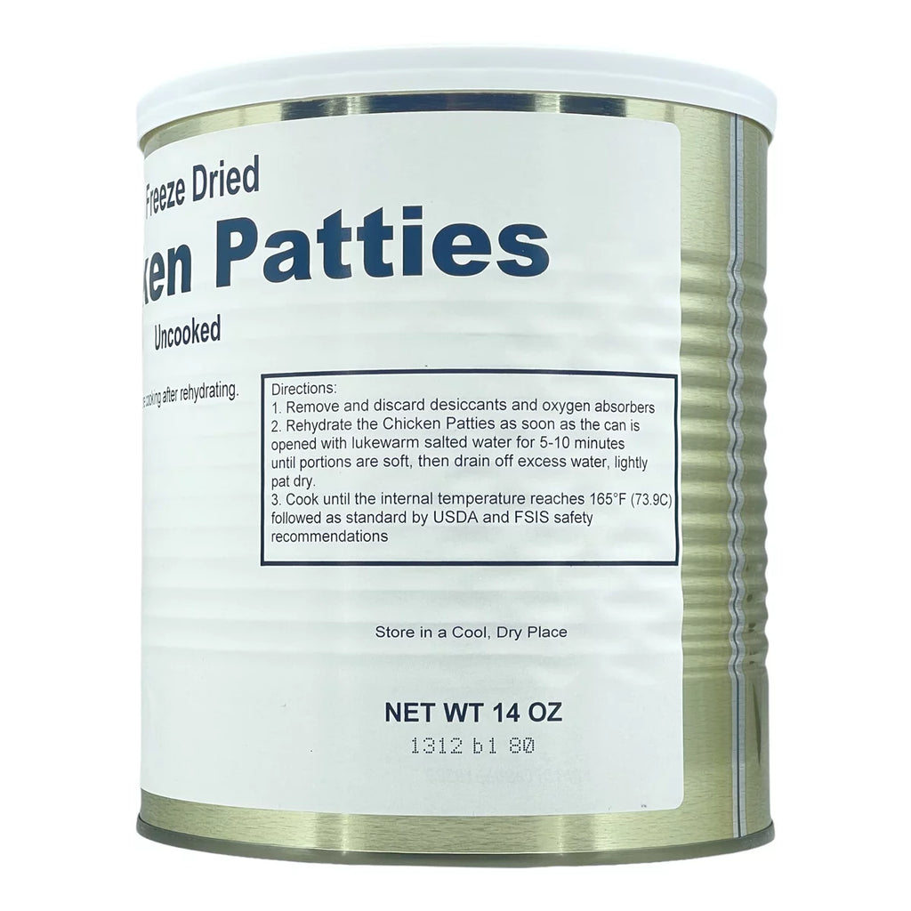 Freeze Dried Chicken Patties #10 Can 15 Patties 28oz I86280