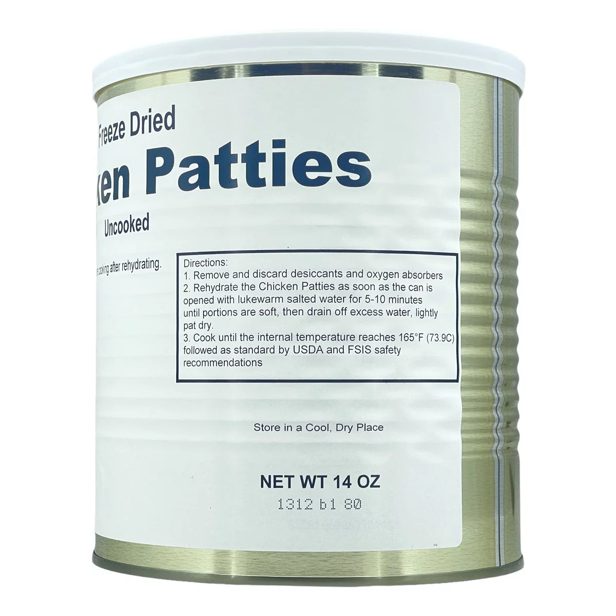 Freeze Dried Chicken Patties #10 Can 15 Patties 28oz I86280