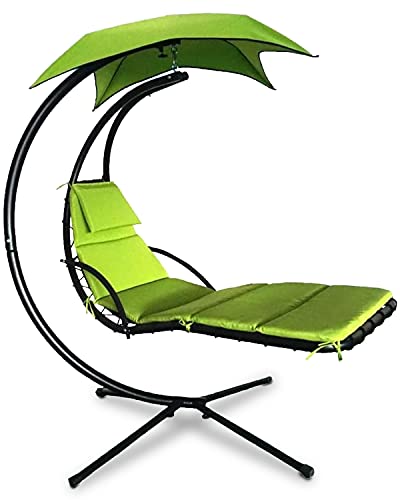 Hammock Chair with Canopy Umbrella and Pillow, 280 LBS Capacity G2133