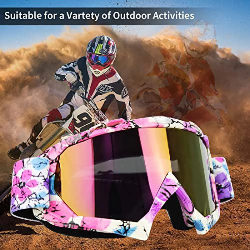 Pink Motocross Motorcycle Goggles Q72637