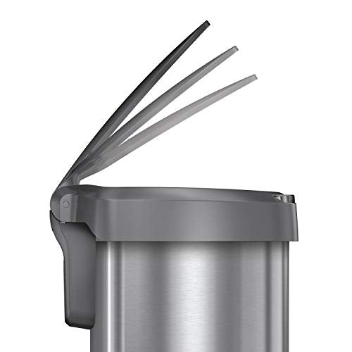 Brushed Stainless Steel Semi-Round Sensor Automatic Trash Can R719441