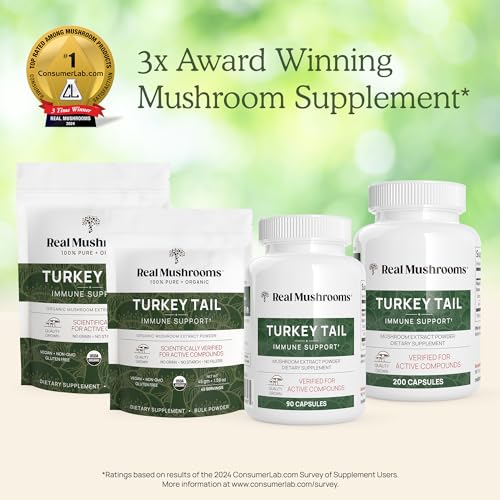 Organic Turkey Tail Mushroom Powder, 100 Servings T6671