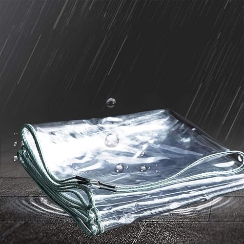 Clear Waterproof Tarpaulin with Grommets, 0.35mm, 3 * 4M J591