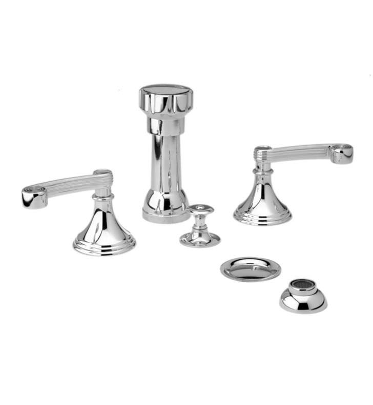 Polished Brass Four Hole Deck Mounted Bidet Faucet Set B80677
