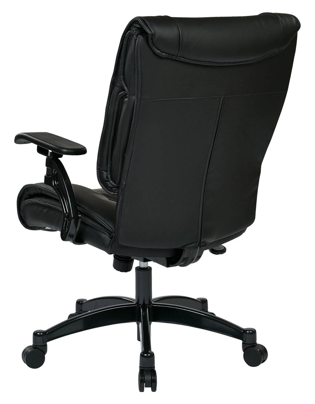 Black Bonded Leather Conference Chair with Cantilever Arms O893