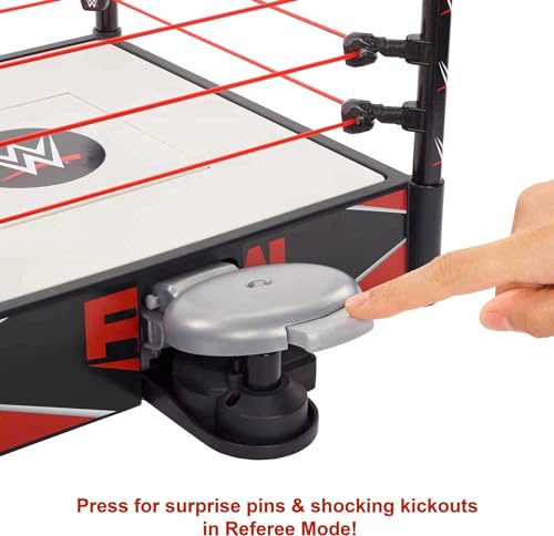 WWE Wrekkin' Kickout Ring Playset with Launcher, Crane, Championship, 13-inch x 20-inch H890