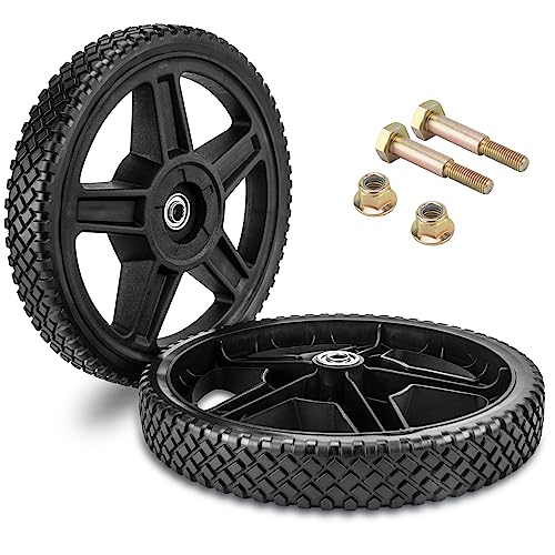 6 Inch Lawn Mower Wheels (2-pack) with Bolts and Nuts H295