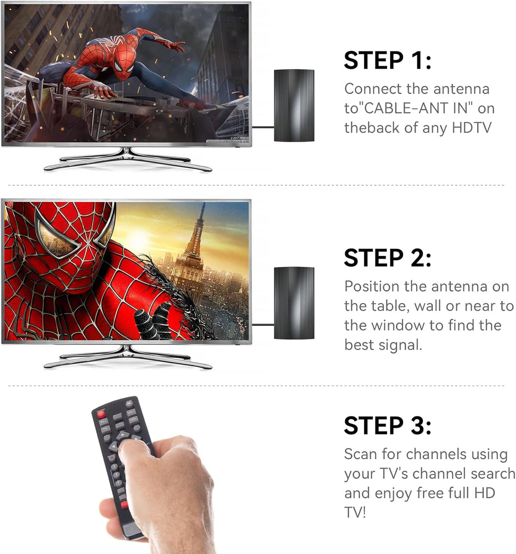 Digital HD TV Antenna with 28ft Coaxial Cable Y84064