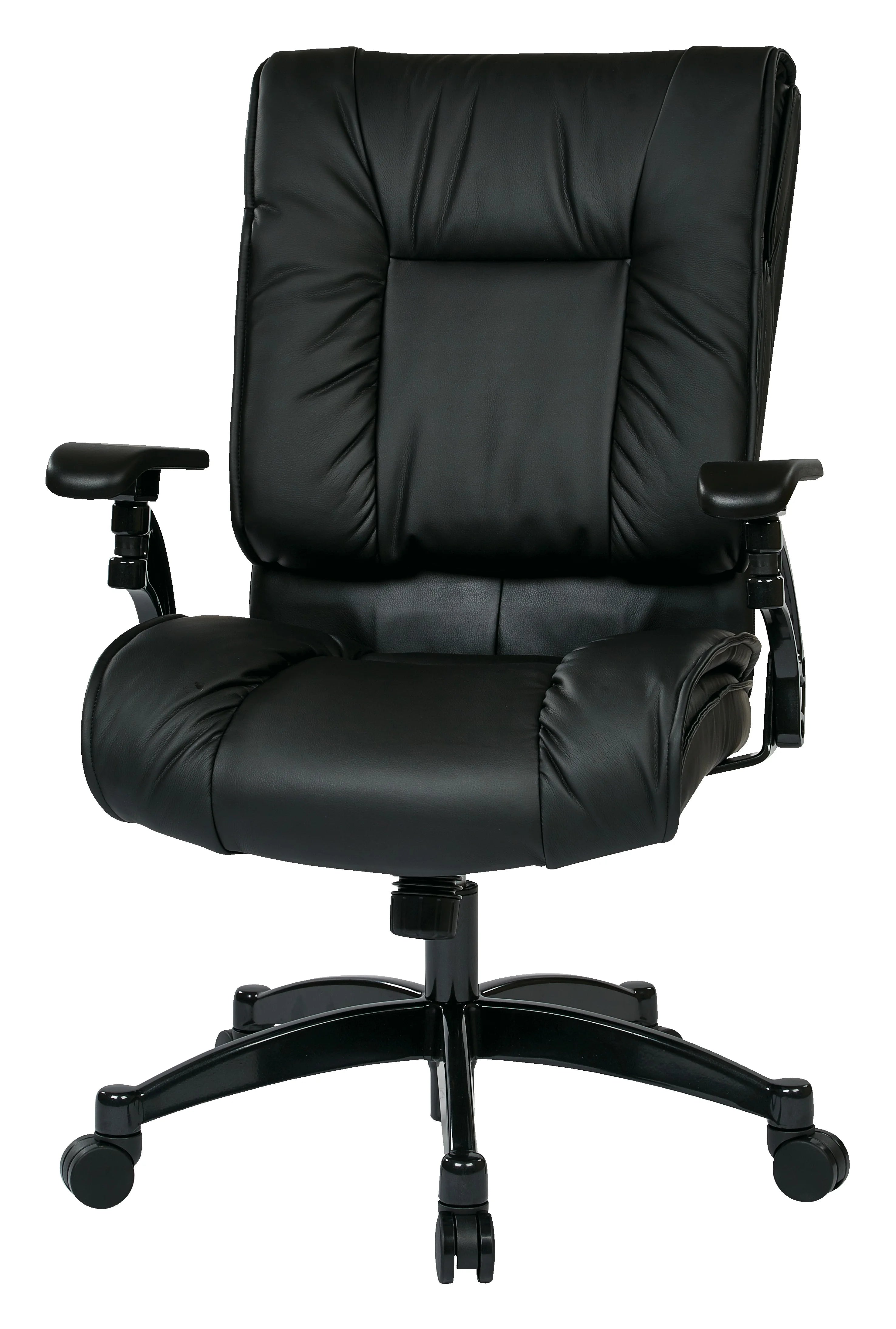Black Bonded Leather Conference Chair with Cantilever Arms O893