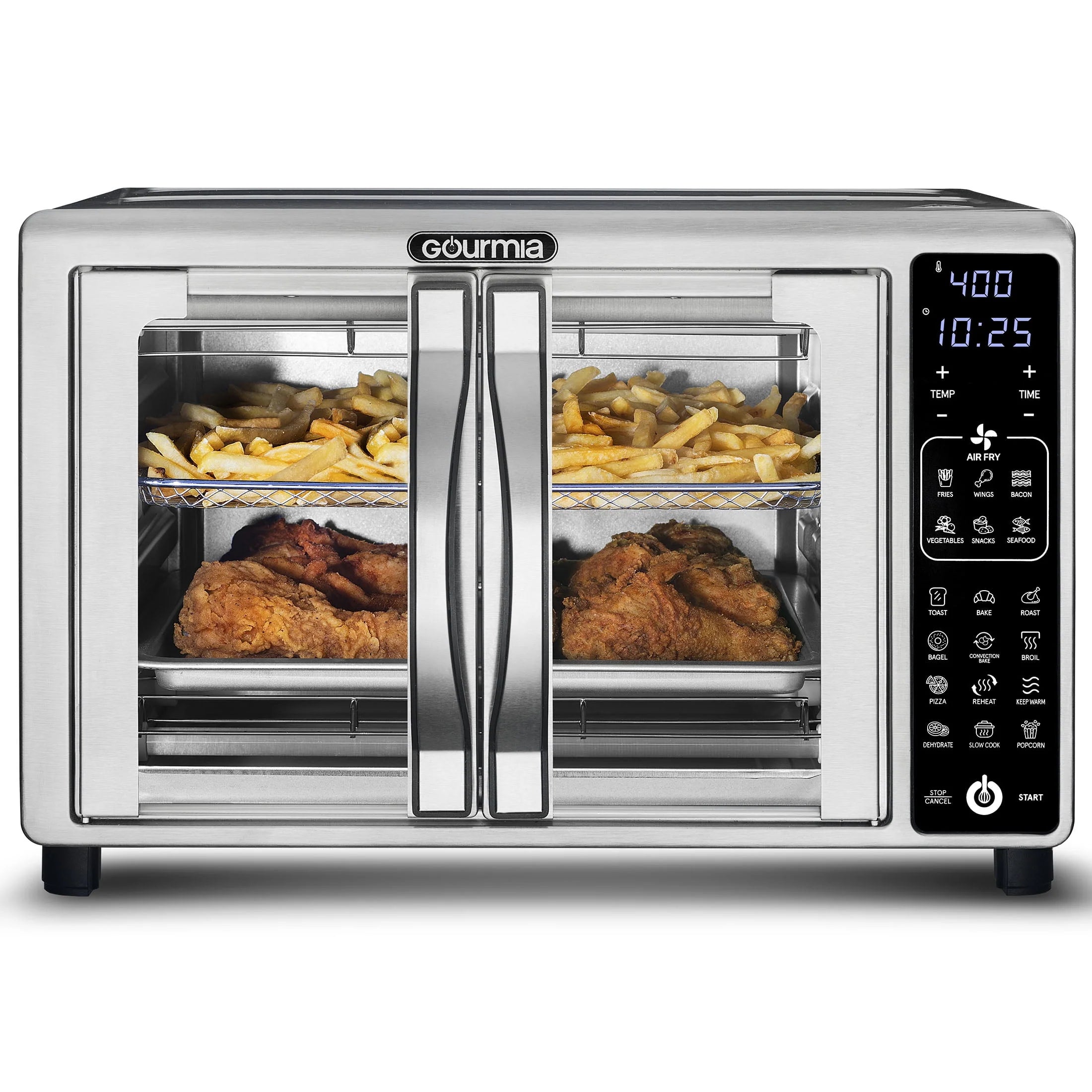 Stainless Steel Digital Air Fryer Toaster Oven, 6 Slice H962