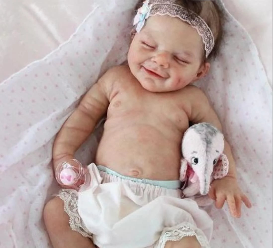 18" Soft Vinyl Silicone Full Body Realistic Newborn Baby Doll D284