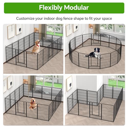 40" Height 8 Panels Portable Foldable Dog Playpen with Anti-Rust Coating X3738