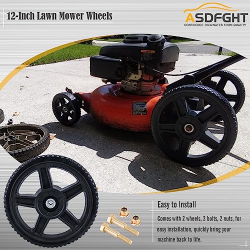 6 Inch Lawn Mower Wheels (2-pack) with Bolts and Nuts H295