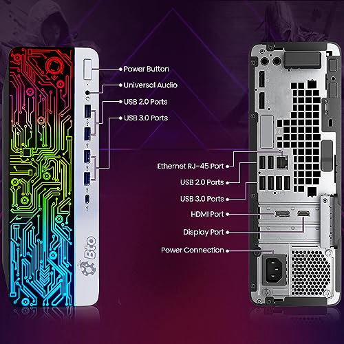 RGB Gaming Desktop PC Bundle - Intel Core i7 6th Gen, 16GB DDR4 Ram, 512GB SSD, NVIDIA GT-1030 2GB GDDR5, 22 Inch Monitor - Windows 10 Pro (Renewed) Z65375