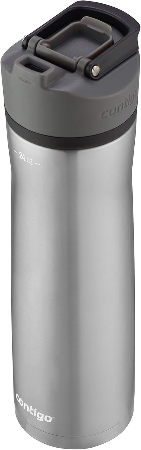 24 oz Stainless Steel Water Bottle with AUTOSEAL Lid Q252