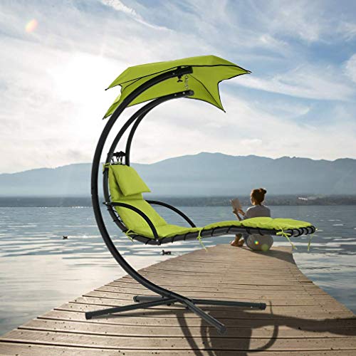 Hammock Chair with Canopy Umbrella and Pillow, 280 LBS Capacity G2133