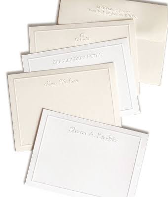 Personalized Embossed Border Note Cards Z626238