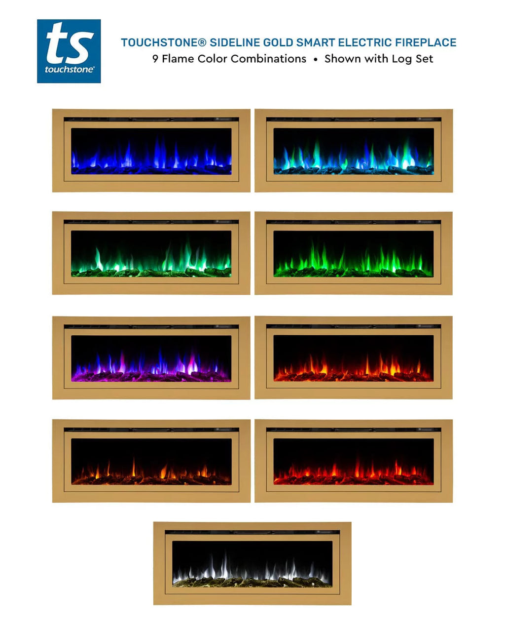 60 Inch Recessed Smart Electric Fireplace K415