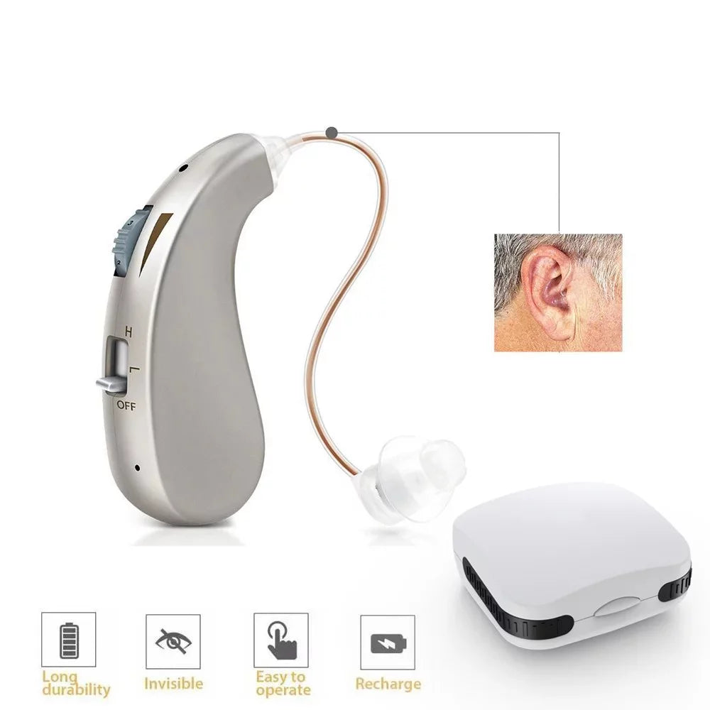 USB Rechargeable Hearing Amplifiers, 1 Pack Q34266