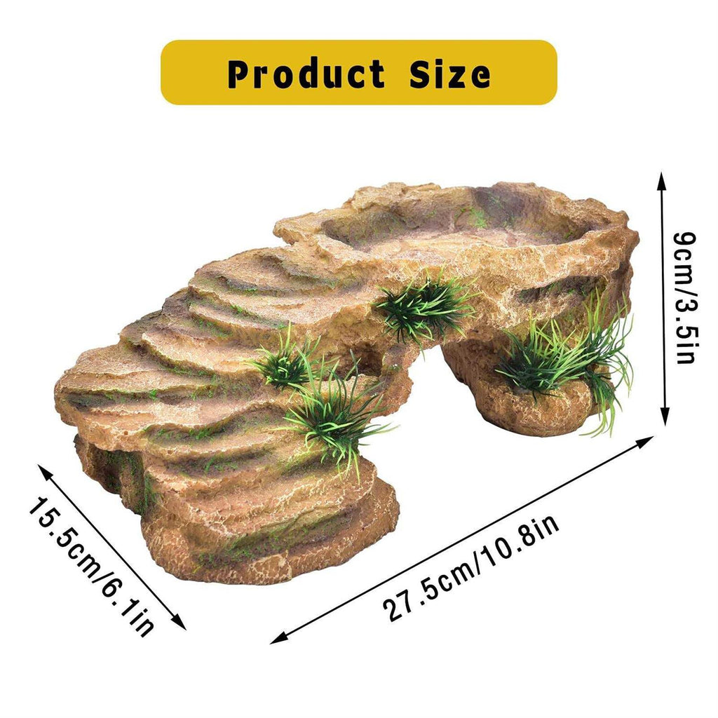 Resin Basking Platform Rectangular Aquarium Turtle Tank Decorations I95184