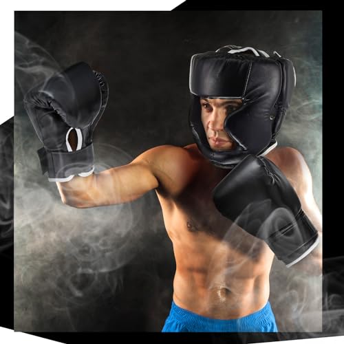14 Pcs Boxing Set Including Boxing Gloves Headgear Helmet Punching Bag Hand Wraps Sport Mouth Guards Q856