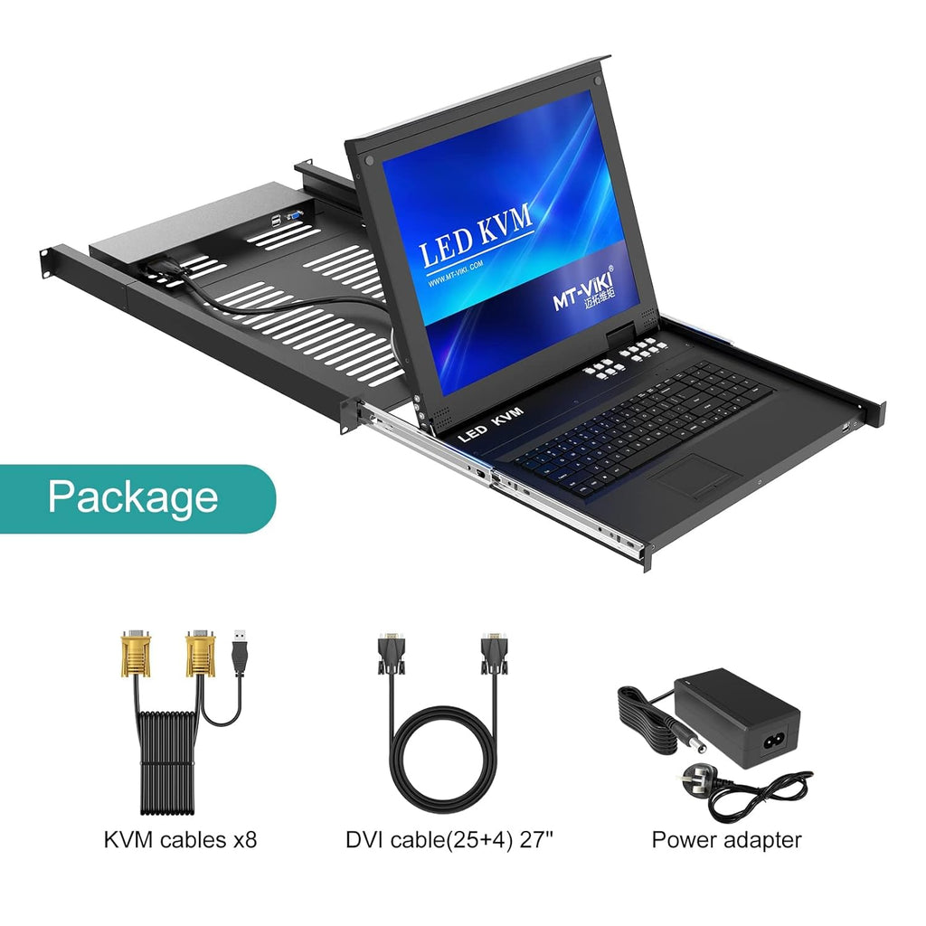 8 Port LCD KVM Console with Cables Z343