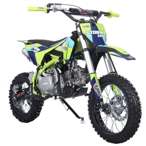 125cc Kids Dirt Bike with 4-Speed Semi-Automatic Transmission and 14"/12" Tires B4651