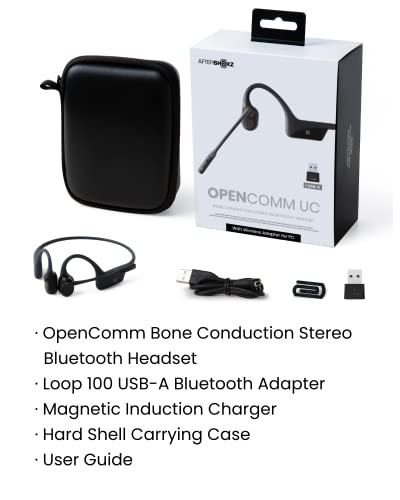 Black Wireless Bone Conduction Bluetooth Headset with Noise-Canceling Boom Microphone A848