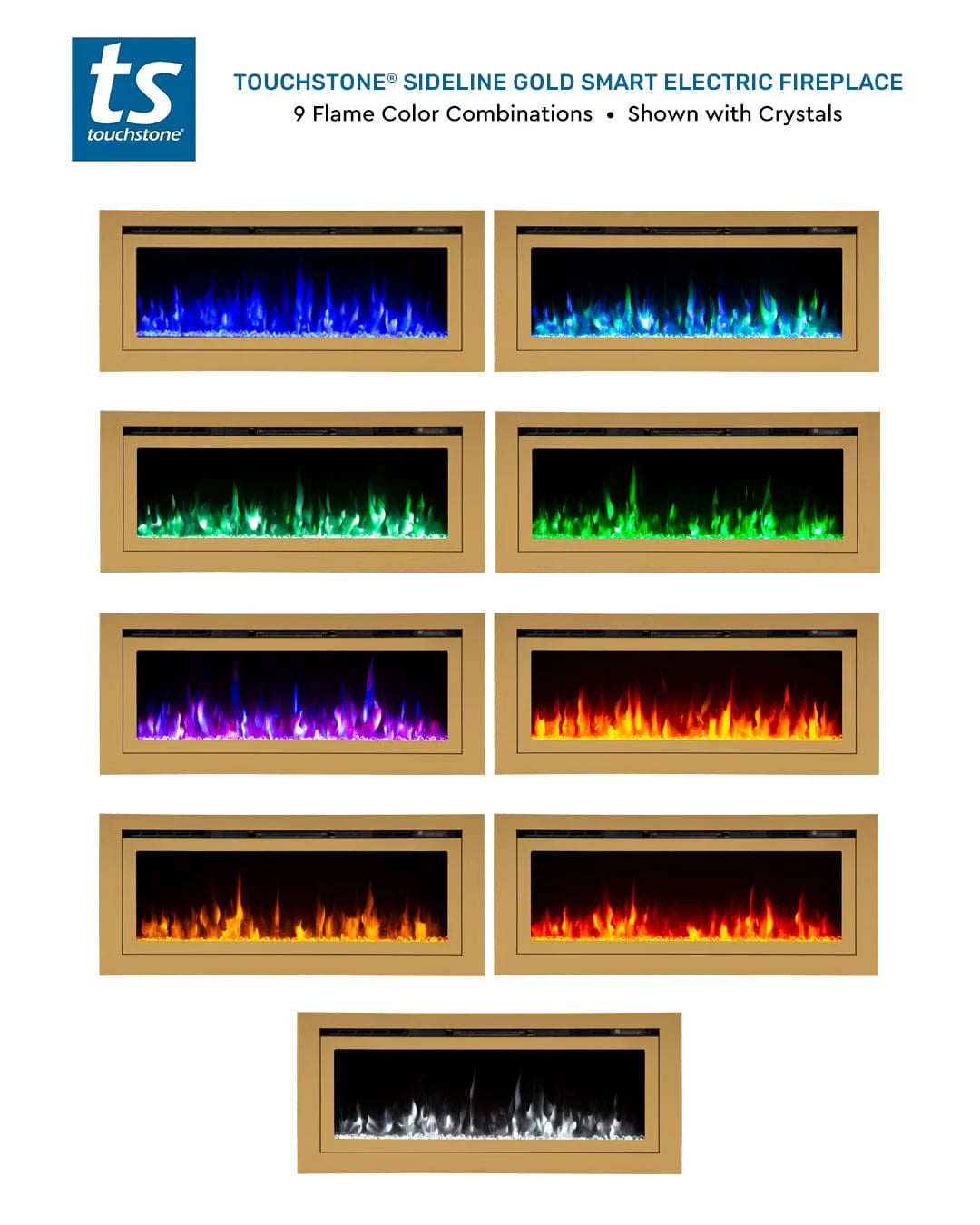 60 Inch Recessed Smart Electric Fireplace K415