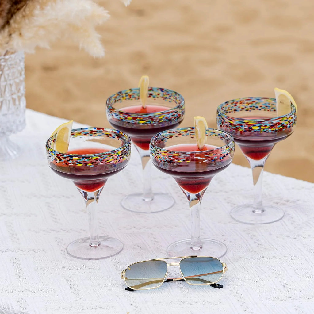 Set of 4 Hand Blown Glasses J2829