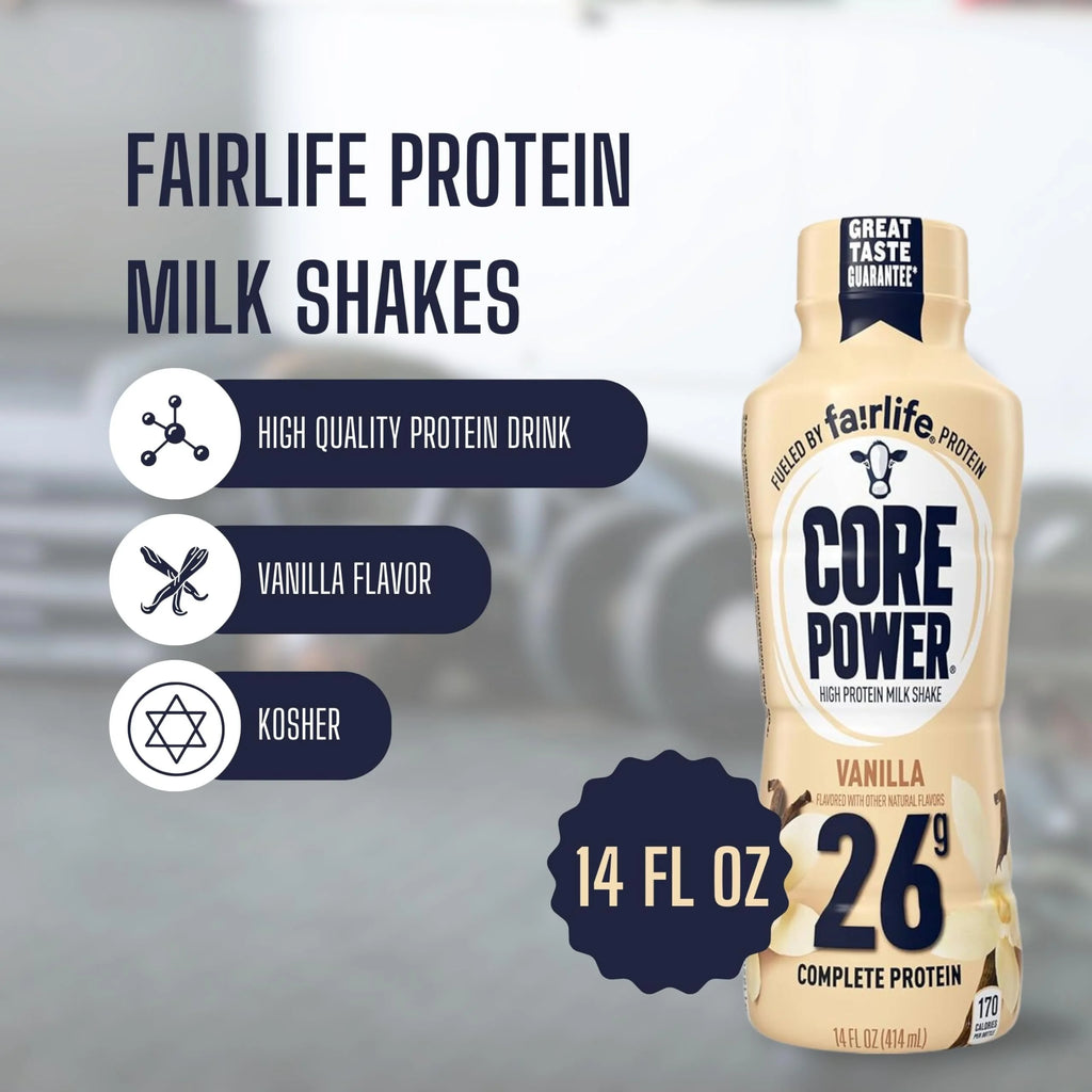 Vanilla 14 Fl Oz Pack of 12 Protein Shakes and Key Chain A923918