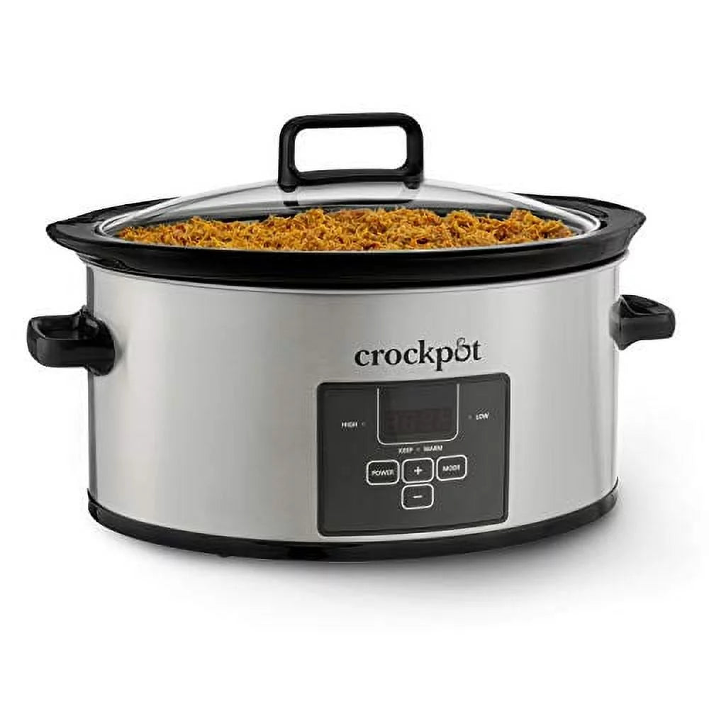 6-Quart Programmable Slow Cooker, Stainless Steel M683817