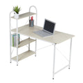 Oak/White Computer Desk With Shelves N53981