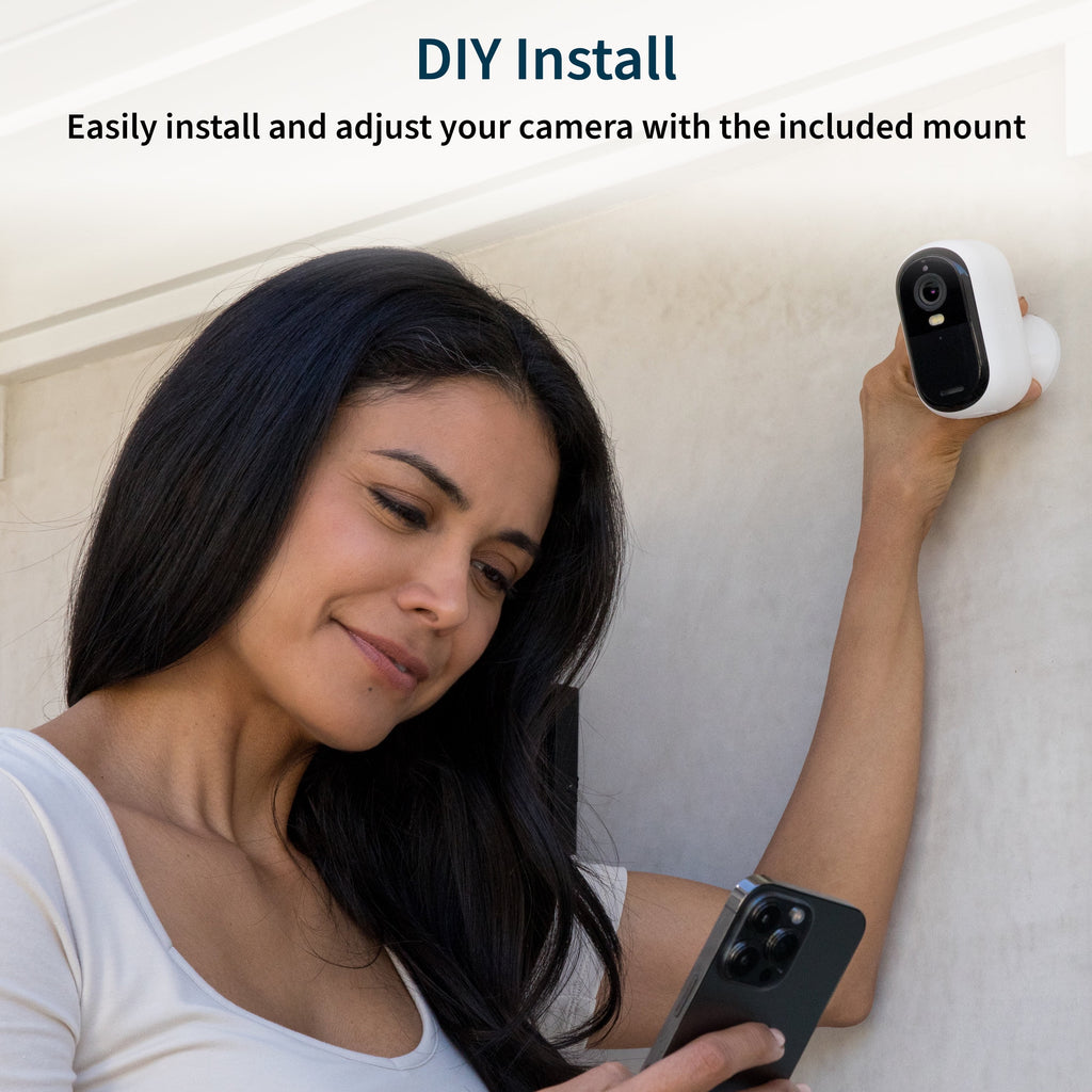 White 2K Wireless Outdoor Security Camera 3 Cam V762205