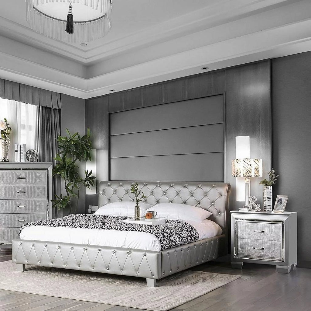 Solid Wood King Bedroom Set 3pcs W27967