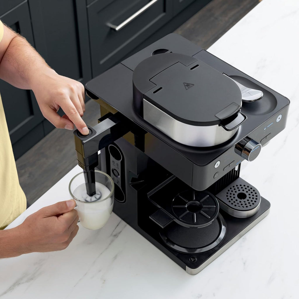 Espresso & Coffee Barista System, Single-Serve Coffee & Nespresso Capsule Compatible, 12-Cup Carafe, Built-in Frother E56329