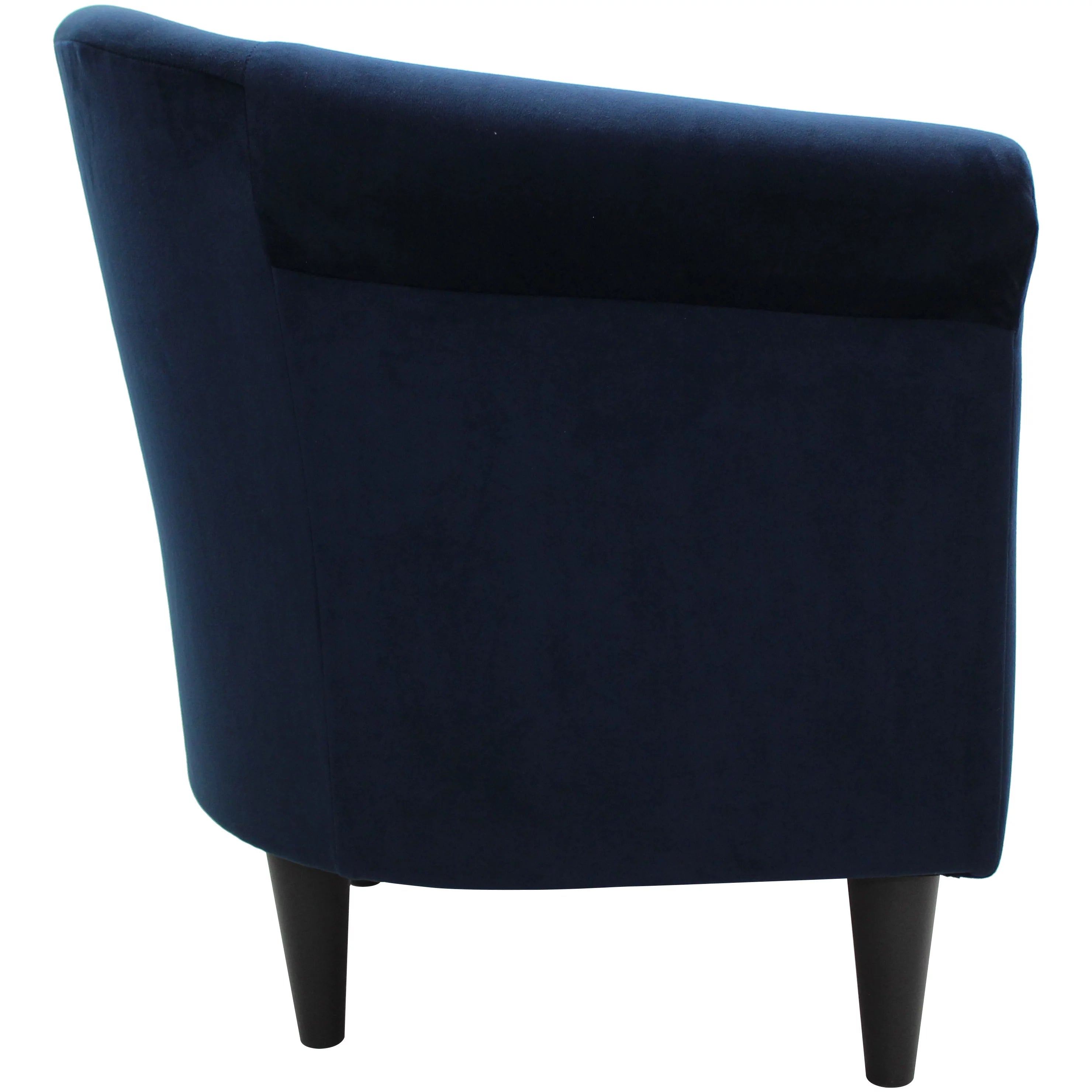 Navy Blue Microfiber Bucket Accent Chair R82956