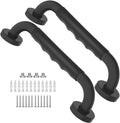 2 Pack 12 Inch Black Shower Grab Bar with Anti Slip Rubber Grip R1505