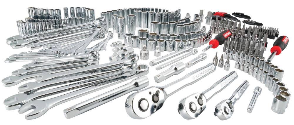 1/4, 3/8 and 1/2 in. Drive Metric and SAE 6 and 12 Point Mechanic's Tool Set 308 pc. P359849