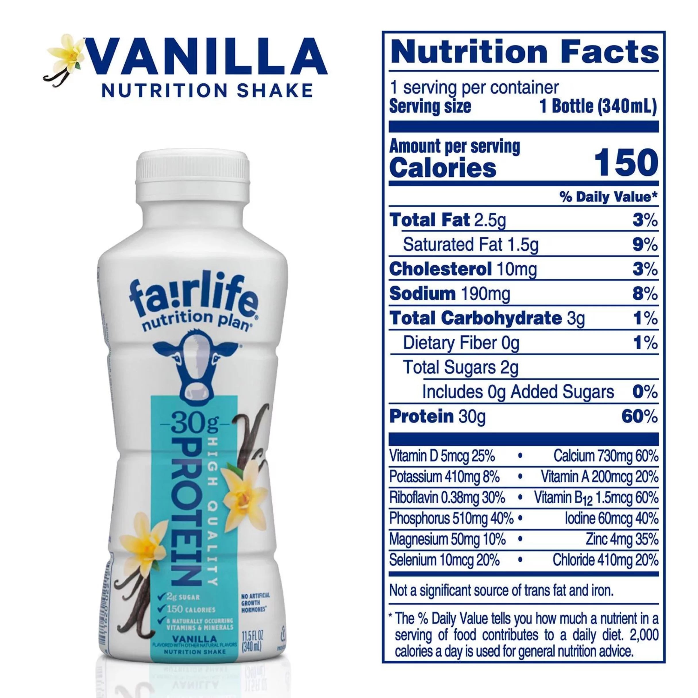 High Protein Shake Variety Pack - Chocolate & Vanilla - 11.5 Fl Oz (8 Pack) M16514