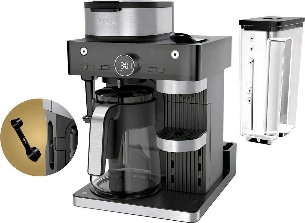 Espresso & Coffee Barista System, Single-Serve Coffee & Nespresso Capsule Compatible, 12-Cup Carafe, Built-in Frother E56329