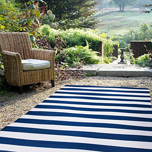 Teal & White 9 x 12 ft Waterproof Reversible Outdoor Camping Rug A320