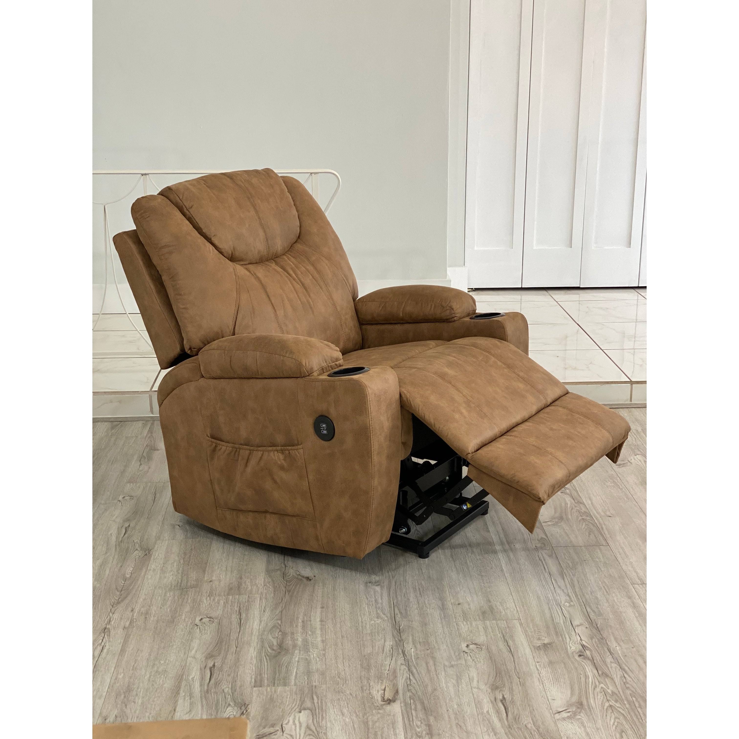 Gray Brown Power Lift Chair N54786