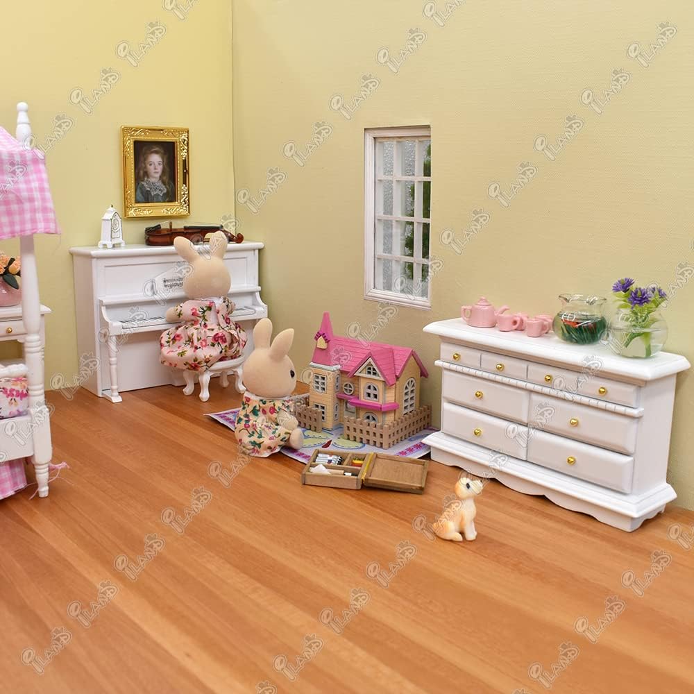 Pink Dollhouse Bedroom Furniture 6pcs R851005