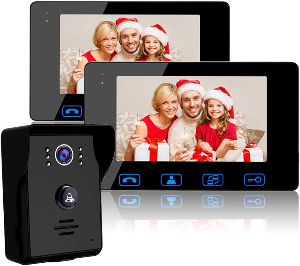 7 Wired Video Doorbell with Night Vision and Push Button E8877