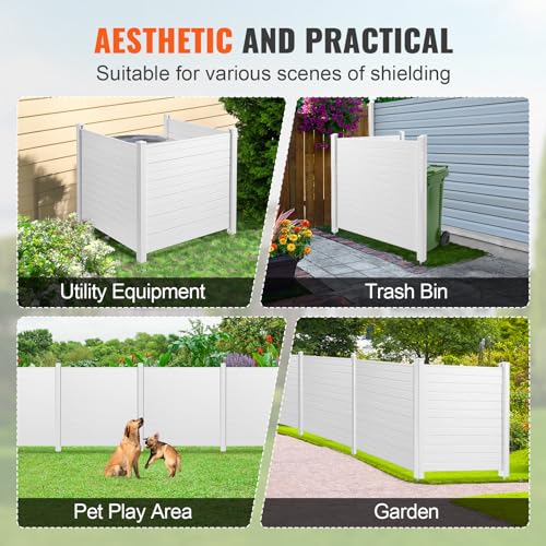 50" W x 50" H 2-Panel Vinyl Privacy Fence I824