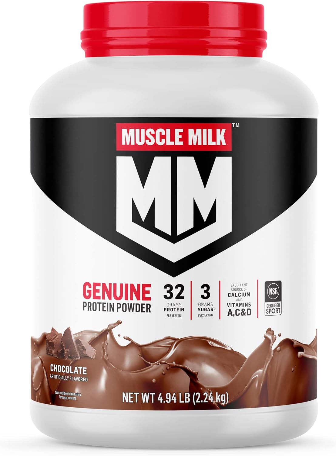 Chocolate Protein Powder, 4.94 Pound, 32 Servings A834