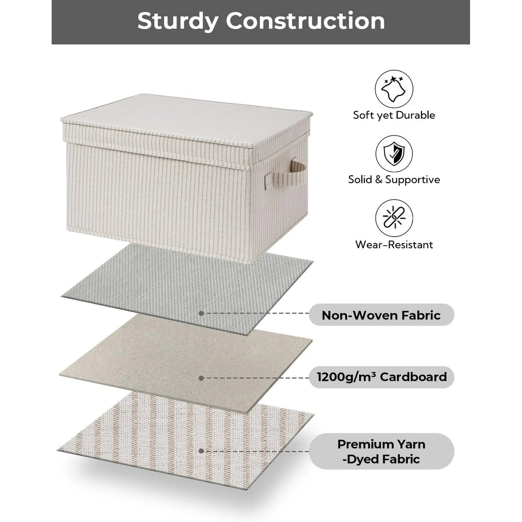 Gray Large 3-Pack Storage Bins with Lid Z305